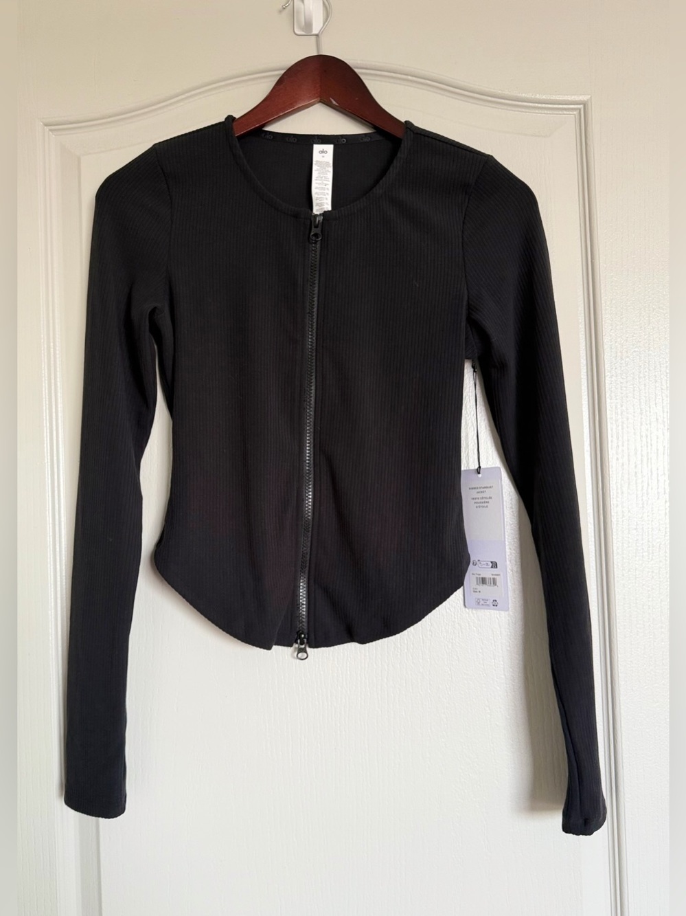 Ribbed Stardust Long Sleeve - Black